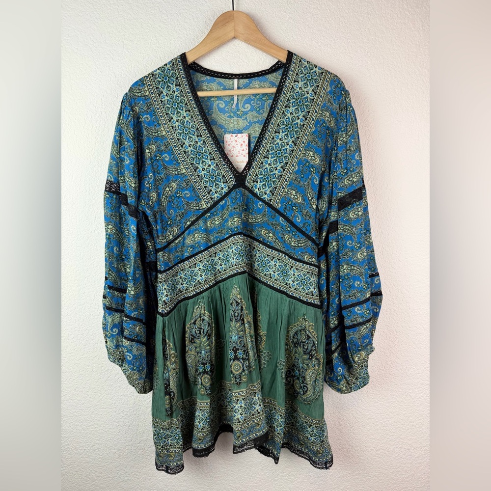 NWT Free People Luna Scarf Print Tunic